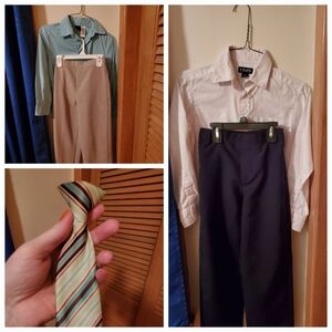 2 Boys pants & shirt sets